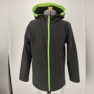 Champion Black Jacket with Neon Green Trim Boys Large 12/14